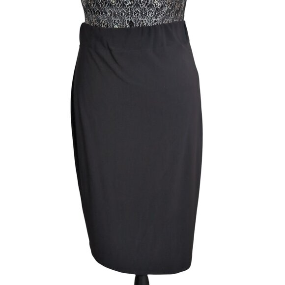 Black Stretch Waist Pencil Skirt Size Small - Picture 1 of 4